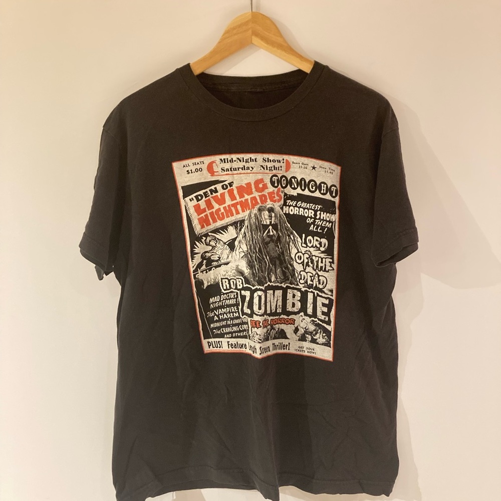 Vintage Rob Zombie “Lord of the Dead” movie thriller t-shirt.